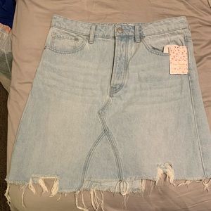 Free People Jean Skirt